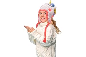 Gifts Treat Cappelli di Unicorno di Dinosauri Lavorati a Maglia per Ragazze e Ragazzi, Cappello Invernale Caldo per Bambini