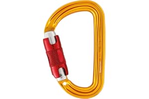 PETZL - Karabińczyk Sm'D Twist Lock - unisex, żółty, kształt D, otwór 20 mm
