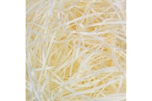 YEWCEP 200g Füllmaterial Geschenk, Holzwolle Füllmaterial zum Dekorieren von Geschenkkörben, Champagnerfarbe