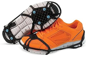 Due North Everyday Pro Ice Cleats for Walking on Ice and Snow - 12 Replaceable Ice Diamond Spikes (1Pair)