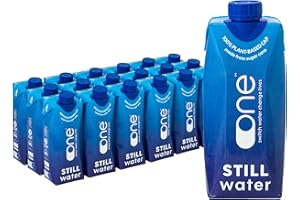 One Water Natural Stilll Water 18 x 500ml Cartons - Pure Refreshing 7.5pH Boxed Water - 100% Recyclable & Sustainable Bulk Pack