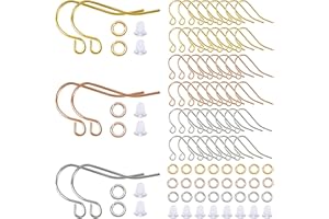 TOAOB THE ONE AND ONLY BABY TOAOB 500 Pezzi Ganci Orecchini Metallo Rame Anallergici Monachelle 4mm Siliconi Chiusure Ferma Orecchio e Colorate Anelli Aperti per Creazione Gioielli Fai da Te Oro Argento Rosa Oro