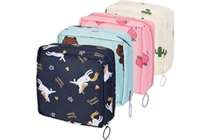 ASTER 4 sacchetti mestruali, sacchetti per assorbenti igienici, sacchetti per ciclo mestruale carino borsa mestruale porta tamponi per borsa, sacchetto organizer per tamponi, borse per periodo di cura