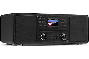 Audizio Avola: Radio DAB+ con lettore CD, radio Internet WLAN, Bluetooth e FM, suono di alta qualità, radio DAB Plus con lettore CD, radio dab con lettore CD, colore nero