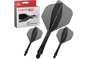Mission Darts Force 90 Vortex, integriertes präzisionsgeformtes Dart-Flight- und Schaftsystem, mehrere Stile, mehrere Farben.