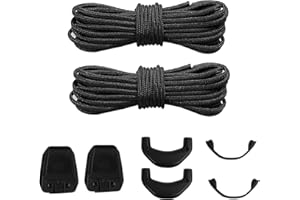 Vxiwscy Cienkie sznurowadła 1,5 mm z systemem szybkiego zamykania do butów narciarskich Salomon, zestaw zapasowych sznurowadeł dla kobiet i mężczyzn, łącznie z zamkami sznurowanymi i klipsami do kabli