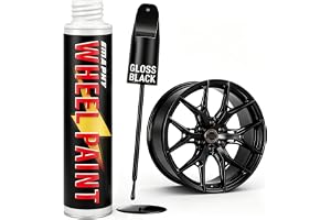 SMAPHY Gloss Black Rim Touch Up Paint Pen for Wheel Scratch Repair, Universal Car Rim Paint for Wheel Repair