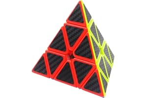 Coolzon 3x3 Triangolo Puzzle Cube Pyraminx Pyramid Magico Cubo con Adesivo in Fibra di Carbonio Nuovo velocità