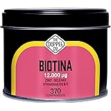 Biotina 12000 mcg | 370 Giorni alla Massima Dose per la Crescita Capelli | Biotina, Zinco, Selenio, Vitamina D3 e Vitamina E 