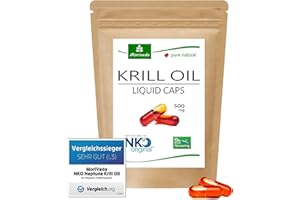 NKO® Krill Oil Liquide Capsules (gagnant du test) - oméga 3, 6, 9 - riche en EPA et DHA - astaxanthine, vitamine E, choline et phospholipides - cœur système immunitaire mémoire - 30 pièces de MoriVeda