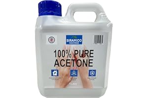 SIRAMICO COATINGS Pure Acetone | 1 Litre | Nail Polish Remover | Removes All Types of Nail Polish, Gels, Acrylics, Nail Tips & Glues | Super 100% Strength Formula