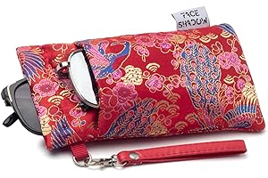 Face Shadow Étui à Lunettes Souple de Soleil pour 2 Lunettes avec Chiffon de Nettoyage, Ultra Léger et Portable pour Femme Homme