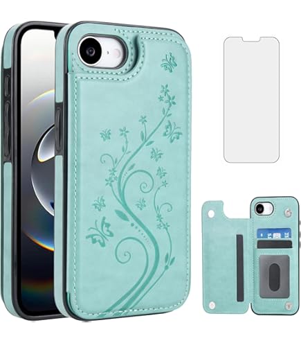Wallet Case For IPhone 16E 2025 Leather Flip Real Cover & Glass Screen Protector | UK - View #5