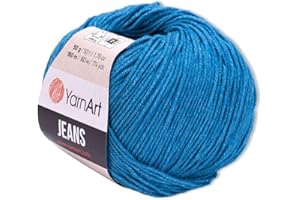 Frida's Wollhaus YarnArt 50 g Jeans Knitting Crochet Amigurumi Baby Wool Pastel Colours 63 Colours (16 | Cornflower Blue)