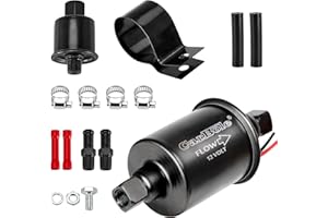 CarBole Pompa Carburante Elettrica 2-3.5PSI,HEP-02A,12V,Con Kit di Installazione e Filtro del Carburante,Adatto per la maggior parte delle automobili e dei carburatori,Adatta per Diesel e Benzina