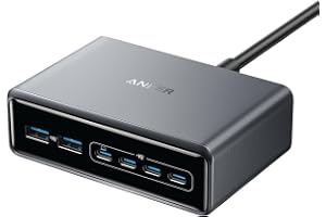 Anker Prime Charger, 200W 6-Port GaN Charging Station, Fast Charging USB C Charger, Compatible with iPhone 17/16 Series, MacBook Pro/Air, iPad Pro, Dell XPS, Samsung S26/ S25/S24, Huawei, Xiaomi, Vivo