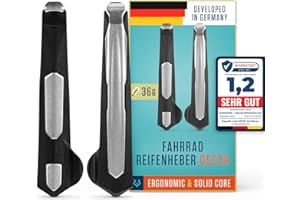 ‎ALPHATRAIL Alphatrail Fahrrad Reifenheber Oscar - 2er Set I Stabiler Metallkern aus Aluminium (36g Gesamtgewicht) I Optimale Hebellänge I Ergonomischer Mantelheber für Schwalbe, Michelin, Continental, Maxxis uvm