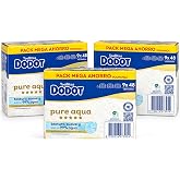 Dodot Pure Aqua Wipes, 1296 Wipes, Pack of 27 Packs (3 Boxes of 9x48), Lotion with 99% Water, Soft Texture, Dermatologically