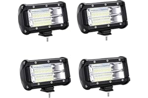 ‎LZQ LZQ Arbeitsscheinwerfer 4 x 72W LED Zusatzscheinwerfer Offroad Scheinwerfer 21600LM 10-30V 6000K Arbeitslicht Wasserdicht IP67 4 Zoll