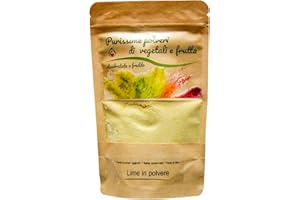 Biocal® - Polvere di lime naturale disidratata per dolci, bevande e cucina, ideale per aromatizzare cocktail, infusi e ricette gourmet, senza zuccheri aggiunti e Made in Italy - 80g