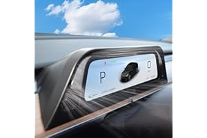 AAMHHM Wyświetlacz Head-Up z otworem wentylacyjnym do Tesli Model Y 2019-2024 i Model 3 2017-2023 Ekran 9,66" - bezprzewodowy CarPlay Android Auto, martwy punkt, ekran antyodblaskowy