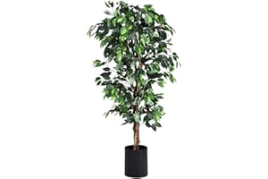 COSTWAY Dekoracyjna roślina pokojowa, 180 cm, sztuczna roślina, zielona, roślina dekoracyjna, sztuczne drzewo, dekoracja wnętrz do domu, ogrodu, biura