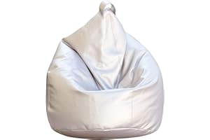 13Casa Dea Poltrona a Sacco, finta pelle, Argento, 70 x 110 cm