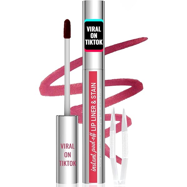 Peel Off Lip Liner & Lip Stain Set - 3 Farben, Wasserfest, Langanhaltend Wie Ein Tattoo, Mit Hyaluron