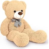 90 cm Rengarenk Papyonlu Peluş Ayıcık -% 100 YERLİ (Boz)