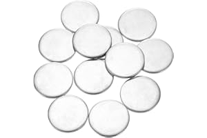 QUARKZMAN 20Pcs Disques en Acier Inoxydable, 25mm de Diamètre, 2.5mm d'Épaisseur en Acier Inoxydable 304 Feuille Ronde Plate Ronde pour l'Estampage du Métal et la Fabrication de Bijoux