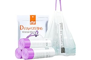 SAROSORA Replaced Self Cleaning Cat litter Tray Bags with Drawstrings, 3 Rolls*36 (108 Pieces)