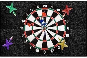 LUPATDY Lot de 6 protections murales pour cible de fléchettes - Protection murale en feutre - 30 x 30 x 1,2 cm - Bordure murale pour cible de fléchettes - Plaque en feutre - Plaque en liège - Arrière