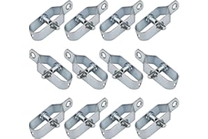 HOXFLY 12 Pezzi Tenditore del Filo in Acciaio Zincato, Tendifilo per Recinzione 90 mm Tensionatore in Rete Metallica per Filo, Tendifilo per Recinto Regolatore Filo da Giardino Tendifili per Recinzione Rete