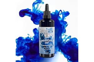 Solution de bleu de méthylène à 1% - 100 ml | Ultra Haute Pureté USP - Testé | Sans métaux lourds | Bleu de Méthylène | Bouteille en verre | Blue Life Power®