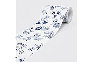 DIMEX LINE Frise autocollante - Frise murale décorative pour murs, meubles, plafonds, papiers peints, portes - Motif bleu - 5 x 0,15 m par rouleau