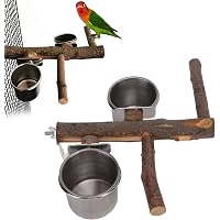 Vogelkäfig Futternapf-Set Edelstahl – Mit Hirsehalter & Spießen Für Obst/Gemüse