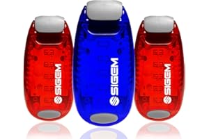 SIGEM LED Safety Lights (3 Pack) + FREE Bonuses | Clip on Flashing Strobe Light High Visibility for Running Jogging Walking Cycling for Kids Dogs Bicycle Helmet Bike Tail light