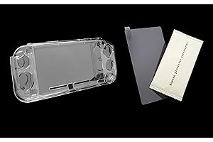 SKGAMES Hardcase Schutz Hülle Cover Case Transparent inkl. Panzerglas Display Schutz für Nintendo Switch Lite
