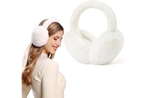 FSMILING Verstellbar Winter Ohrenwärmer Damen Ohrenschützer Plush Winter Earmuffs Ear Warmer Für Damen Frauen,1/2 Pack