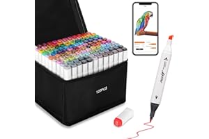 AEDAGA 120 Colours Alcohol Markers with Free App for Colouring, Alcohol Pens for Anime,Manga,Drawing,Sketching and Calligraphy, Art Supplies for Adults
