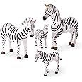 Terra AN2825Z Family – Miniature Zebra Animal Toys for Kids 3-Years-Old and Up (4pc)