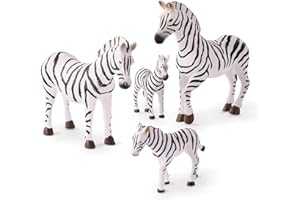 Terra by Battat Battat-AN2825Z Juguete – Estatuilla Familia Cebra Safari – Animales de la Selva – Zebra Family, Multicolor (Branford Ltd. AN2728Z)
