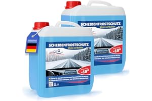 FASTX LIQUIDSOLUTIONS FAST X Scheibenfrostschutz/Scheibenwischwasser für Auto/LKW– 5 Liter Kanister– Winter und Sommer – Schutz bis -18°C (2x5 Liter)