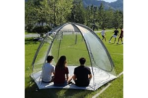 HIPIERFX 2 Person Transparent Sports Tent 360° Panoramic View Windproof Portable Outdoor Wintet Clear Bubble Tent for Camping Fishing and Sports Activities