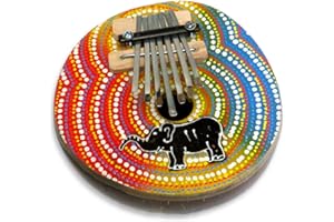 PURITY STYLE Thumb Piano/Karimba/Kalimba/Mbira Percussion Musical Instrument made from Hand Crafted Coconut with an Elephant Design