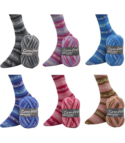Sockenwolle Comfort • 100g Knäuel • 420m Lauflänge • 4-fach Aus Italien • Für Stabile, Warme Socken