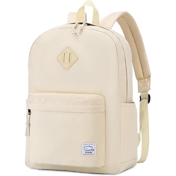 Rugzak Schoolrugzakken, VASCHY Mannen Vrouwen Ultralichte Schoolrugzak Tieners voor 15,6-inch laptop Middelbare School Waterbestendig Geschikt voor School College Universiteit Reizen (Zwart