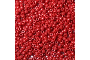 BALA&FILLIC 1000 Stück 6X9mm Bunte Perlen Zum Auffädeln Großes Loch Acryl Bastelperlen Rot Farbe Pony Perlen für Halsketten Armbänder Schmuckherstellung (Rot)