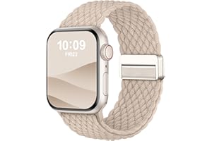 Geflochtenes Armband Kompatibel mit Apple Watch Armband 40mm 41mm 42mm 38mm 45mm 44mm 46mm 49mm,Elastisch Sport Nylon Armbänder mit Magnet Verschluss für iWatch SE 3 2 1 Series 11 10 9 8 7 6 5 4 3