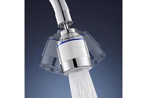 Plantex Water Saving Tap Extender Filter for Kitchen Sink/Water Filter for Tap/ABS Flexible Tap Extension With Replaceable Cartridge/Comes with 1 Extra Filter/360° Neck Rotation (Chrome, APS-N-2)